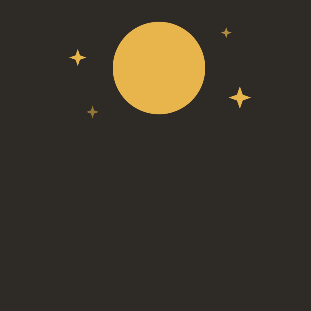 Motif lune et étoiles, couleurs Babydow